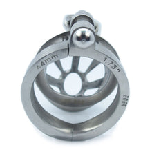 Załaduj obraz do przeglądarki galerii, BON4M mała–średnia stalowa klatka na penisa do kajdanowania męskości