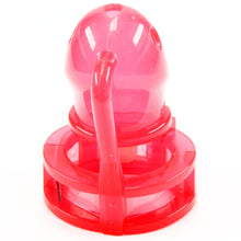 Load image into Gallery viewer, BON4 transparent red silicone chastity device