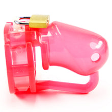 Load image into Gallery viewer, BON4 transparent red silicone chastity device
