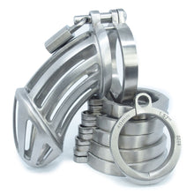 Load image into Gallery viewer, BON4MXL high quality extra large chastity cage in stainless steel
